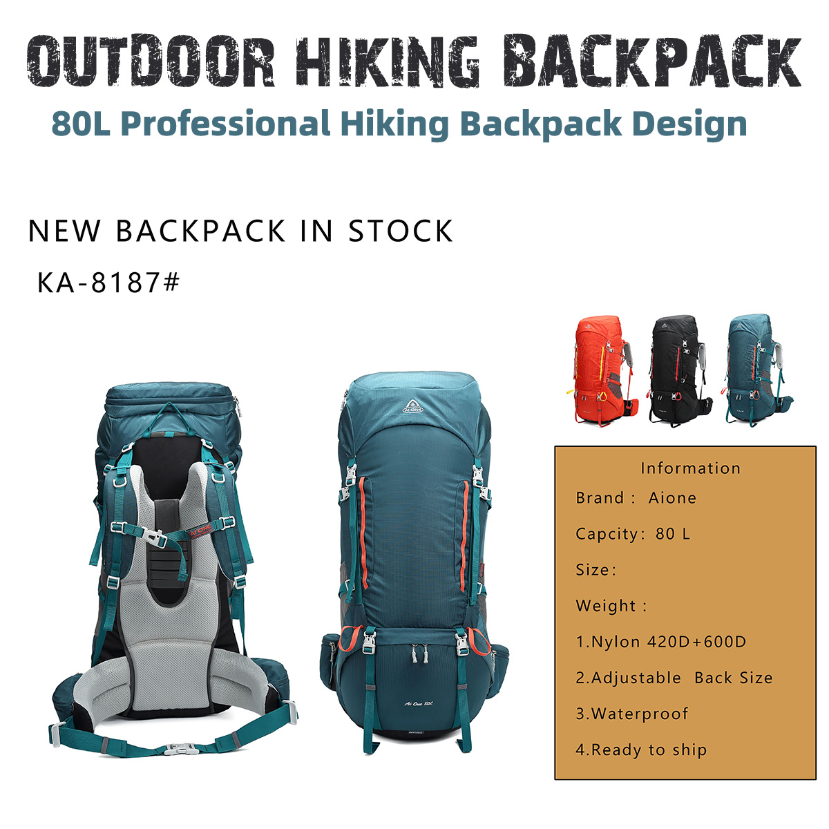 waterproof 80l large capacity hiking backpack custom molle rucksack mochila mountaineering camping travel backpack hiking large