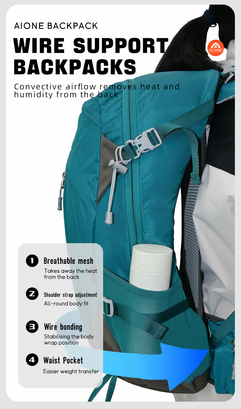 wholesale factory price 30l lightweight nylon waterproof hiking bags traveling hiking backpack camping bag with high quality