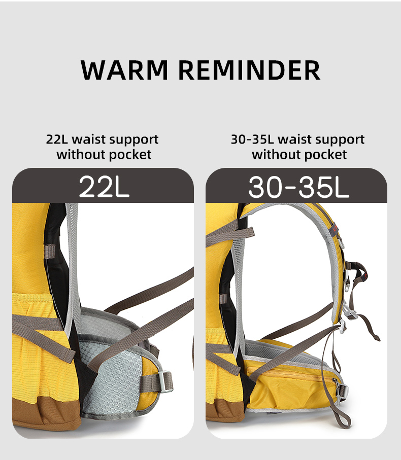hot selling 22l vintage sports rucksack portable external frame backpack for mountain climbing trekking hiking camping