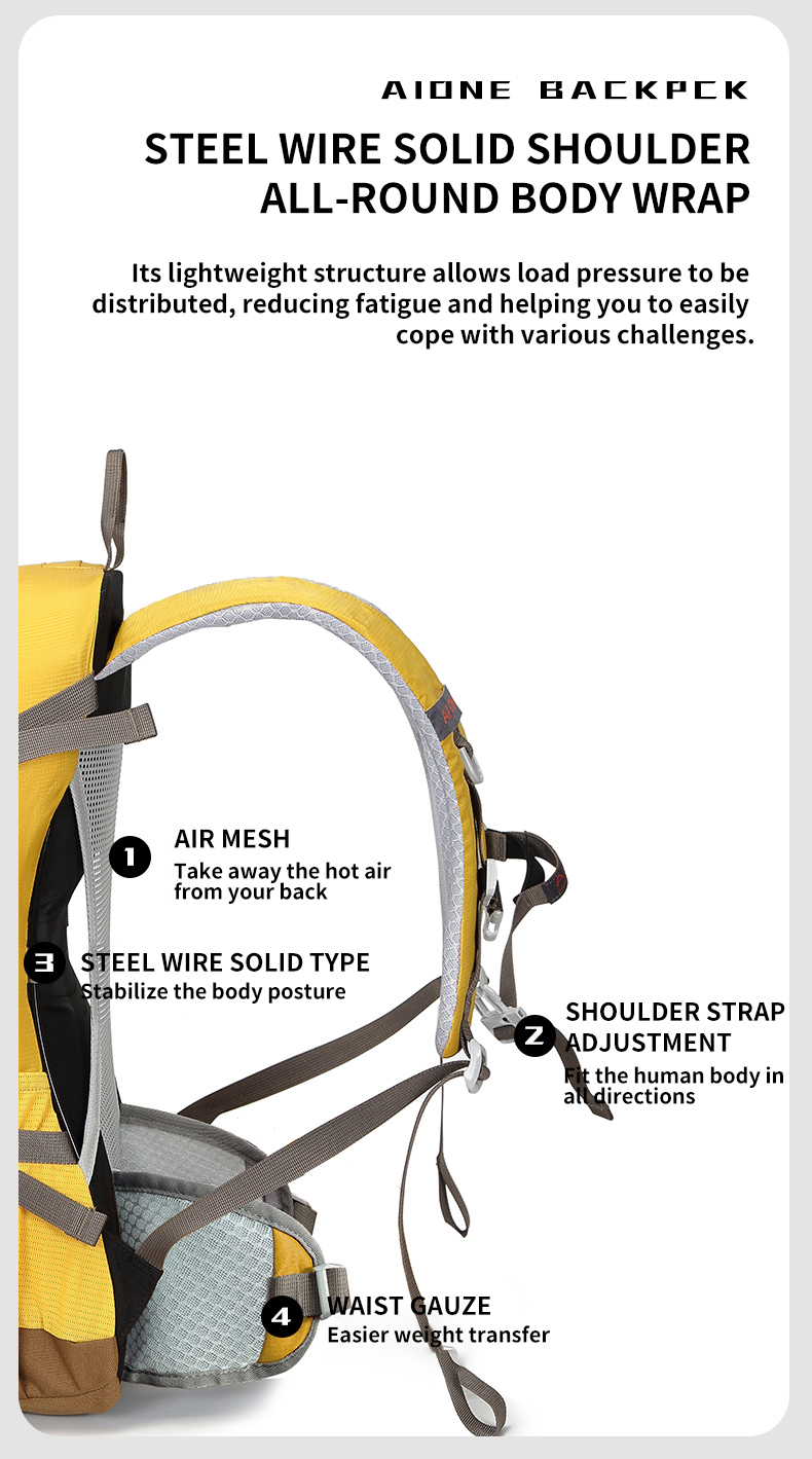 hot selling 22l vintage sports rucksack portable external frame backpack for mountain climbing trekking hiking camping