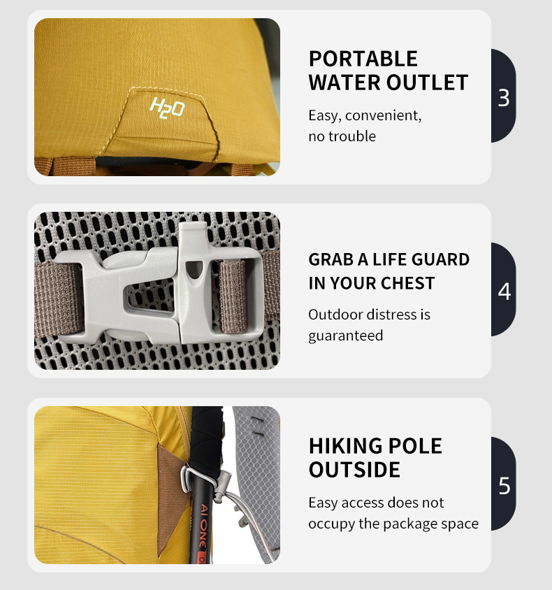 hot selling 22l vintage sports rucksack portable external frame backpack for mountain climbing trekking hiking camping