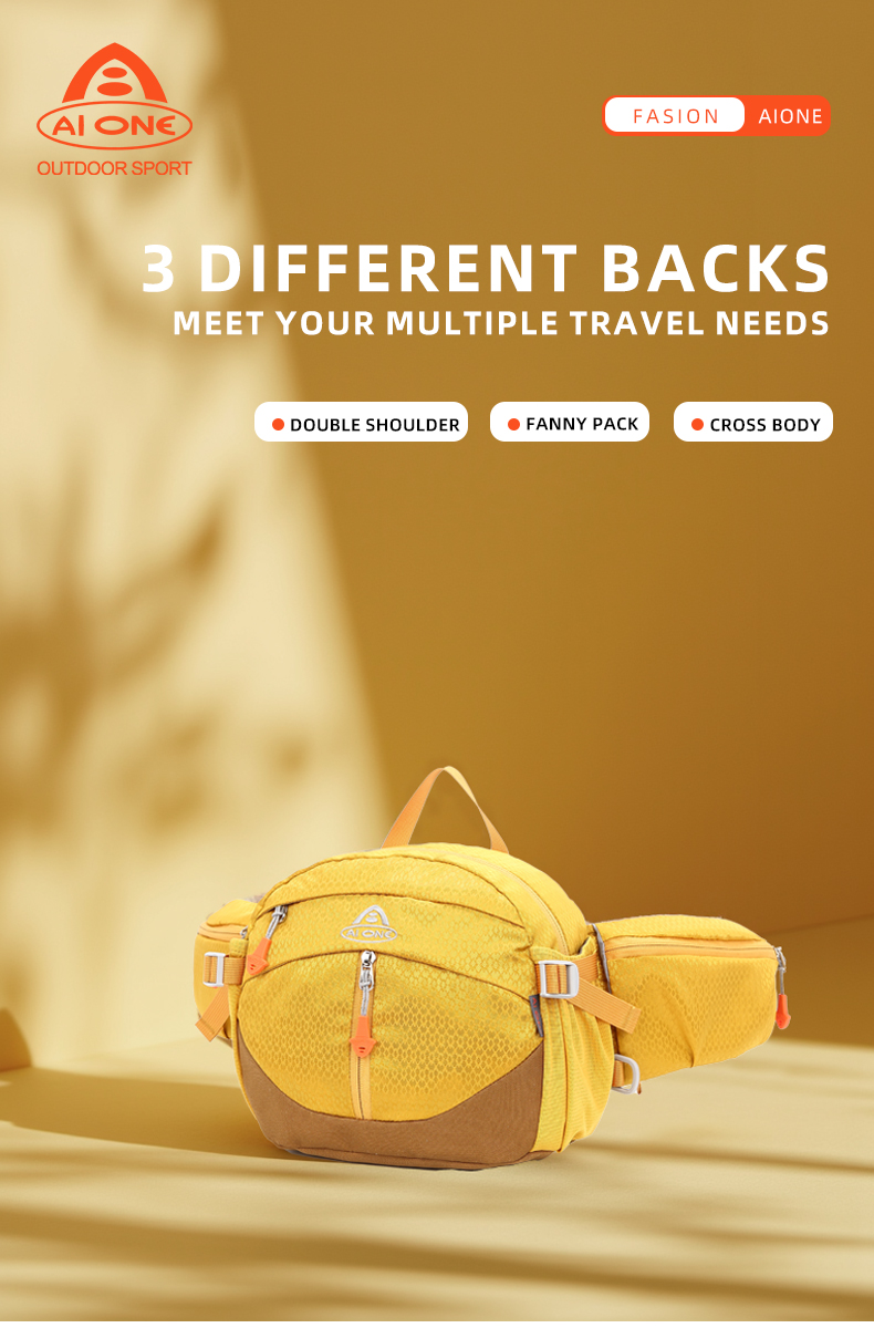 nylon fishing cycling camping hiking multi functional hip bum belt fanny pack outdoors bags with logo