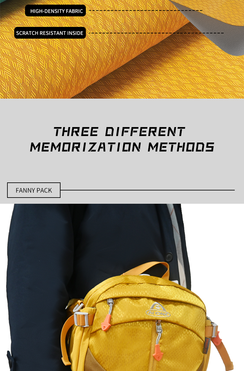 nylon fishing cycling camping hiking multi functional hip bum belt fanny pack outdoors bags with logo