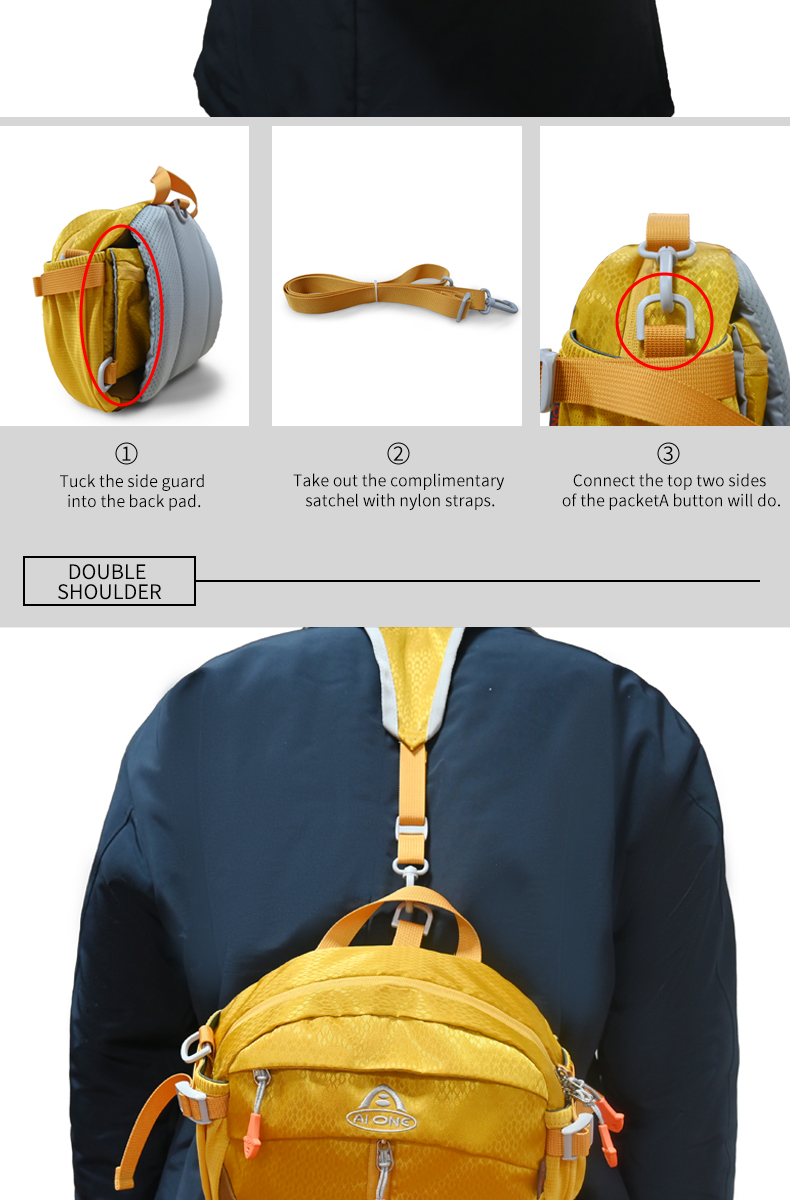 nylon fishing cycling camping hiking multi functional hip bum belt fanny pack outdoors bags with logo