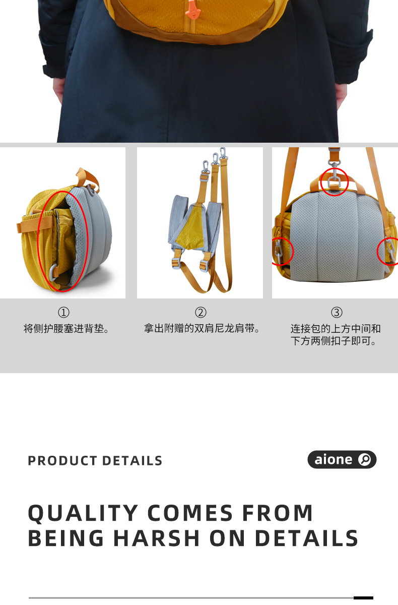 nylon fishing cycling camping hiking multi functional hip bum belt fanny pack outdoors bags with logo