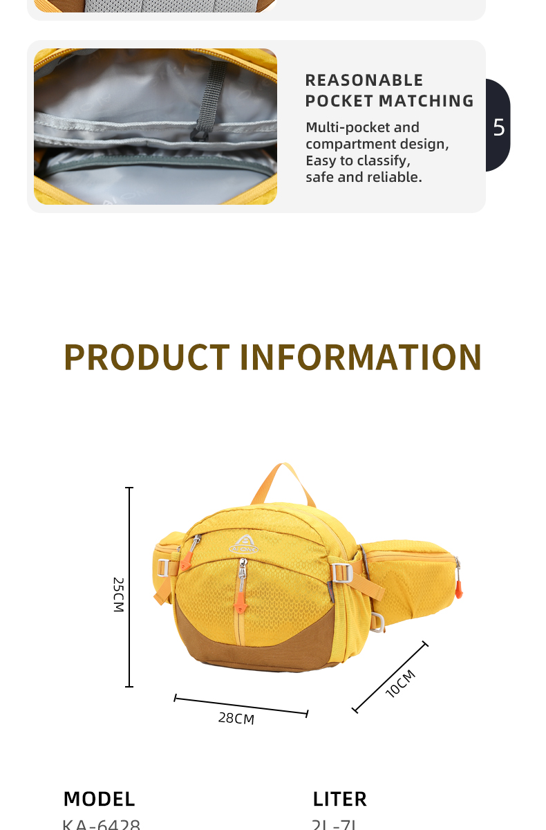 nylon fishing cycling camping hiking multi functional hip bum belt fanny pack outdoors bags with logo
