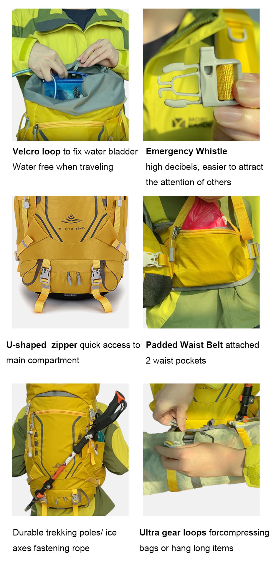 2024 trending nylon survival climbing backpack 40l outdoor travel camping trekking waterproof hiking backpack
