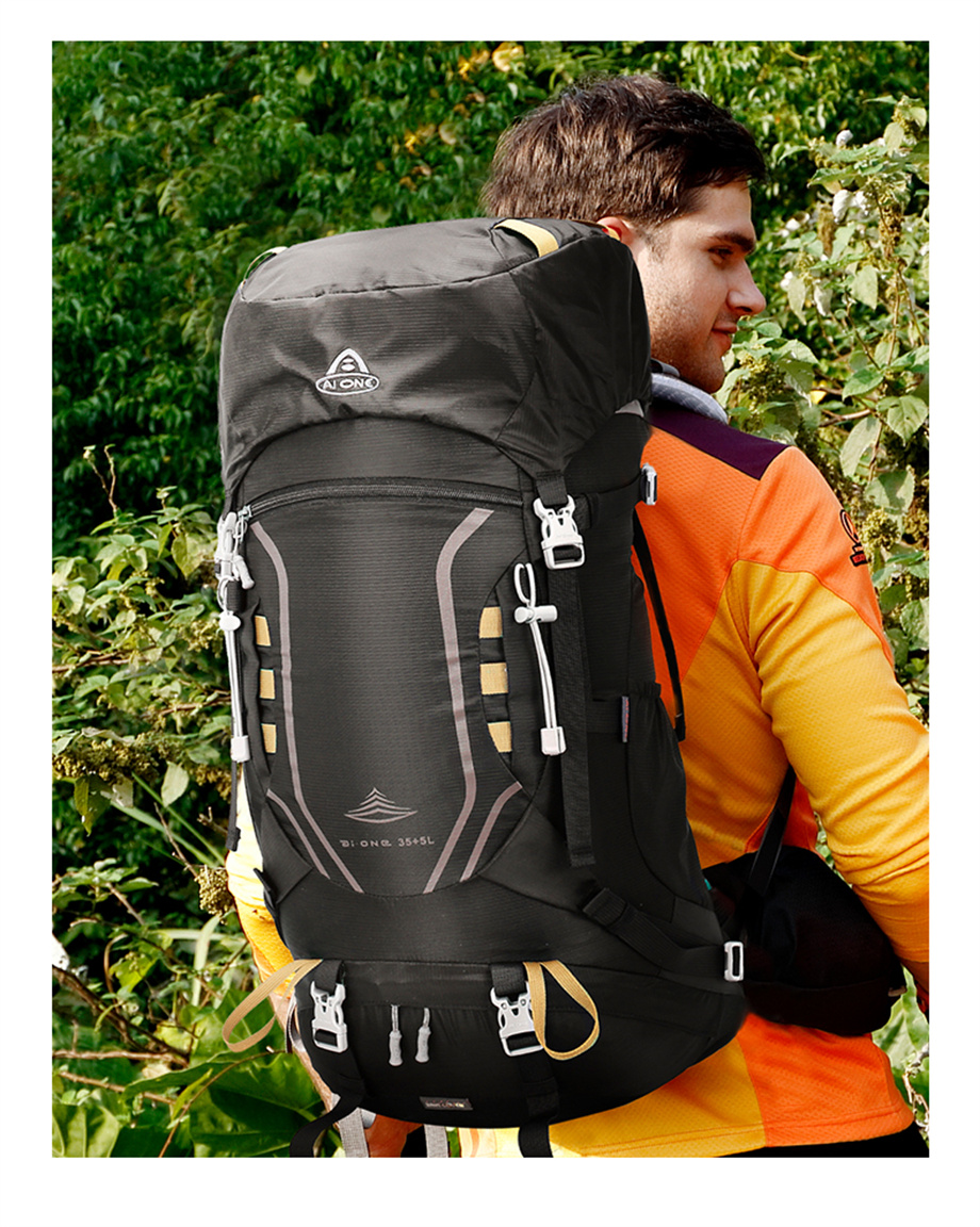 2024 trending nylon survival climbing backpack 40l outdoor travel camping trekking waterproof hiking backpack