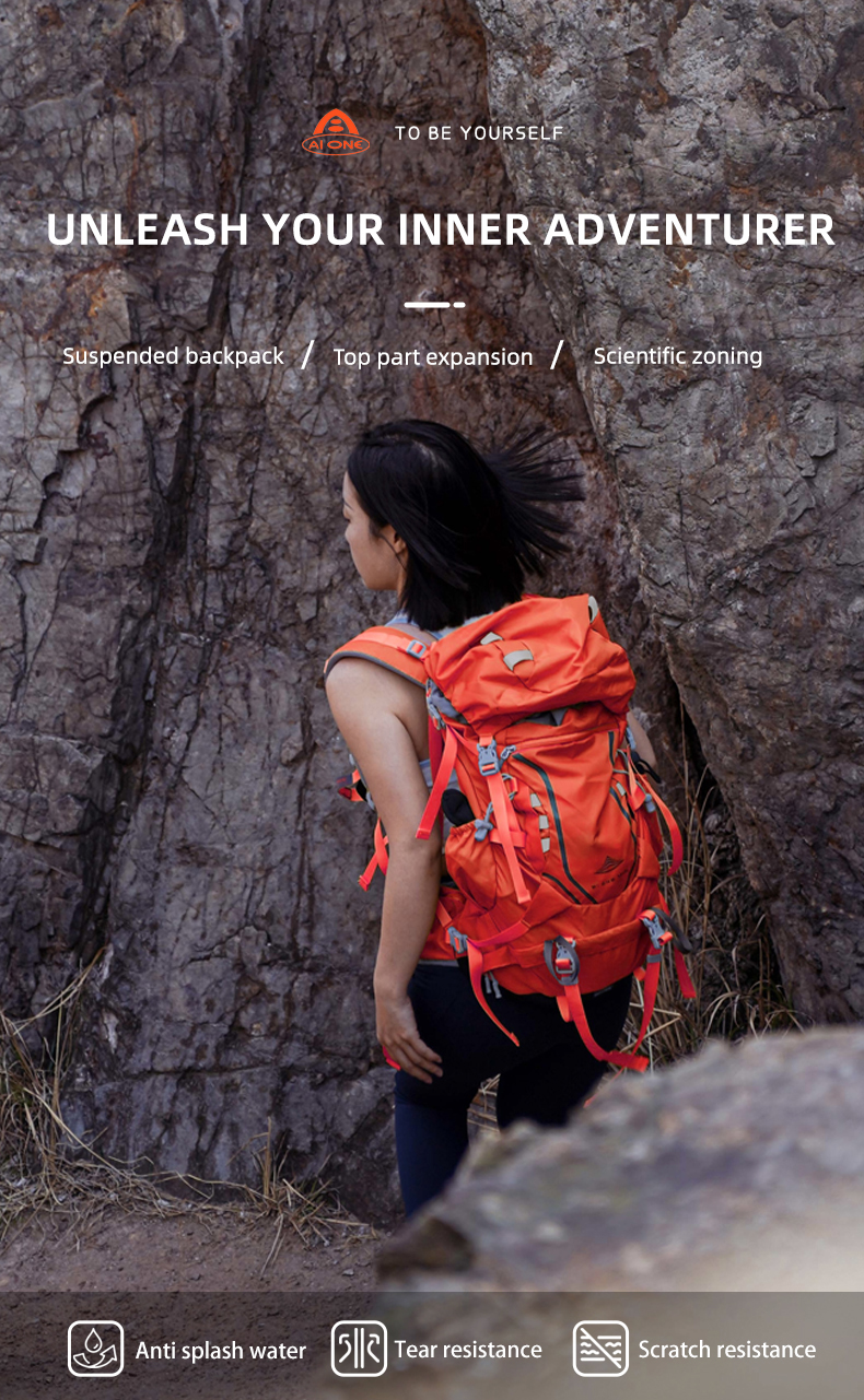 fashion hiking backpack design external frame backpack women men rucksack brand outdoor travelling hiking camping backpack 40l