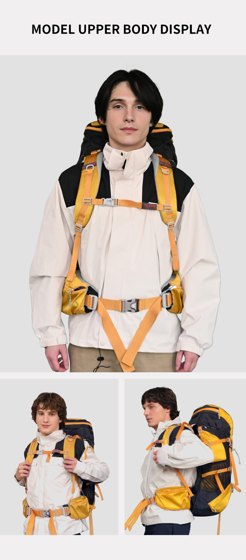 waterproof 80l large capacity hiking backpack custom molle rucksack mochila mountaineering camping travel backpack hiking large