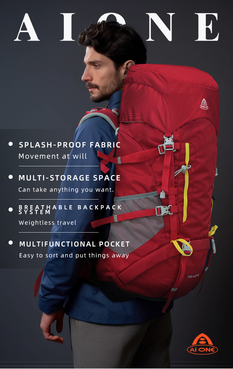 waterproof climbing backpack 50l outdoor sports bag travel backpack camping hiking trekking backpack for women and men