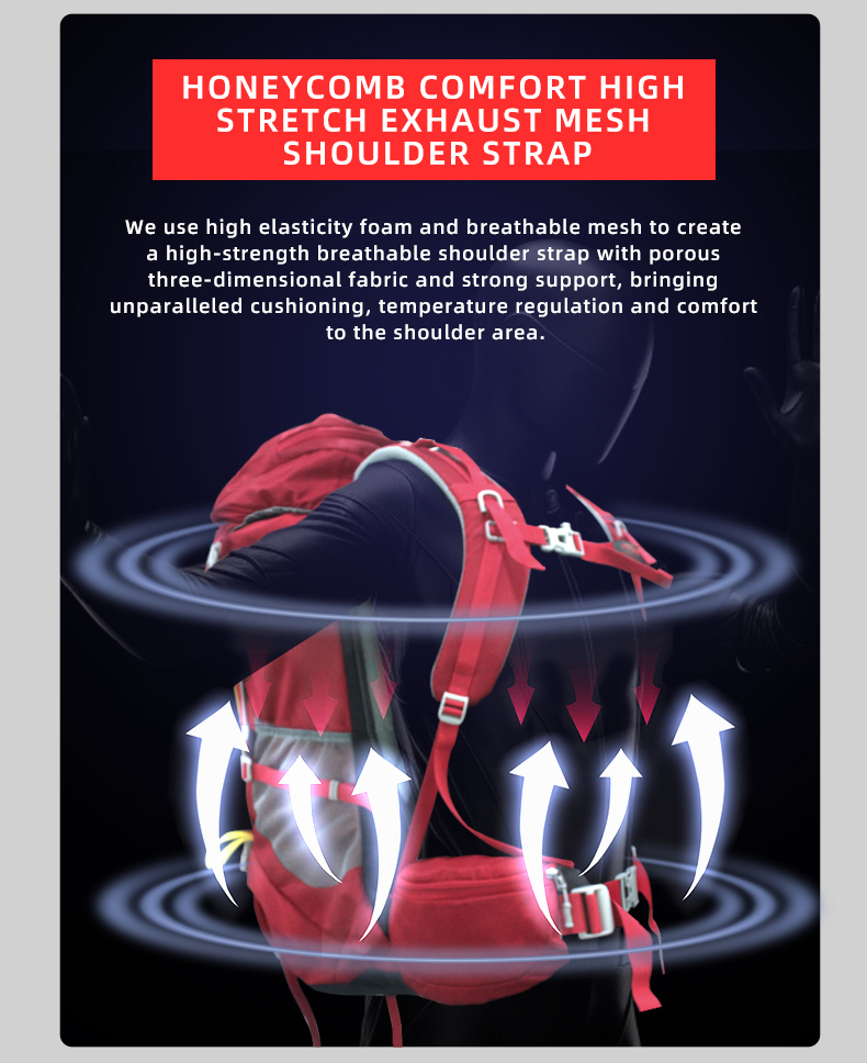 waterproof climbing backpack 50l outdoor sports bag travel backpack camping hiking trekking backpack for women and men