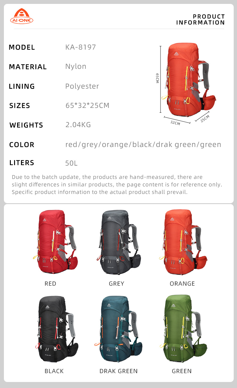 waterproof climbing backpack 50l outdoor sports bag travel backpack camping hiking trekking backpack for women and men