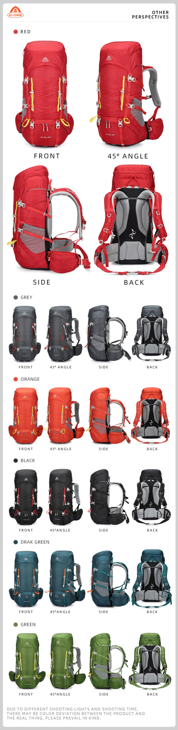 waterproof climbing backpack 50l outdoor sports bag travel backpack camping hiking trekking backpack for women and men