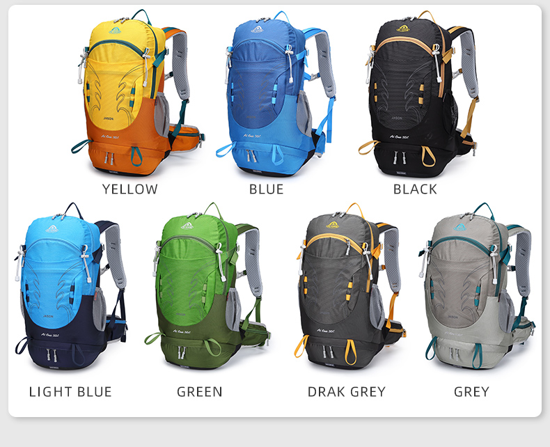 aione brand 30l multi functional travel backpack polyester lined zipper closure fashionable outdoor trekking hiking bag pack