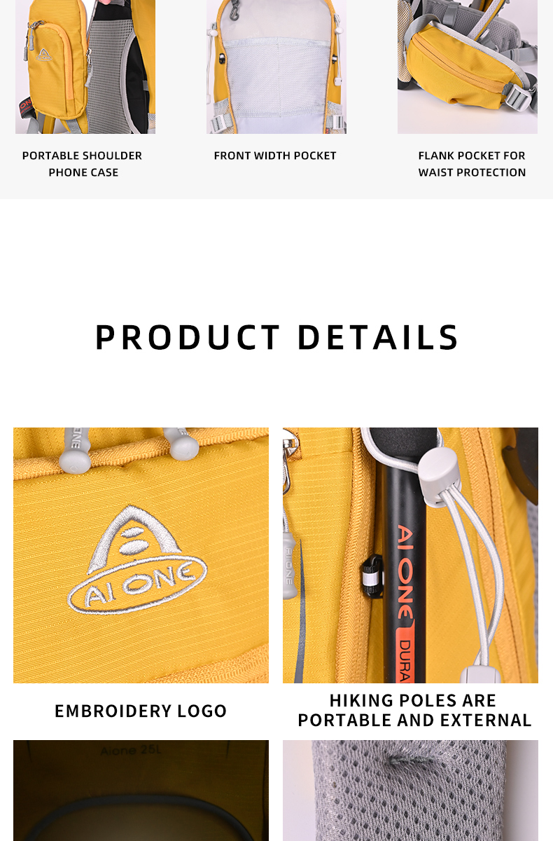 updated 25l hiking backpack multi functional water resistant backpack for biking factory direct