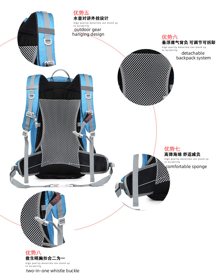 travel backpack bag backoutdoor climb custom logo packs for men hiking backpack hot ai one polyester outdoor nylon backpac