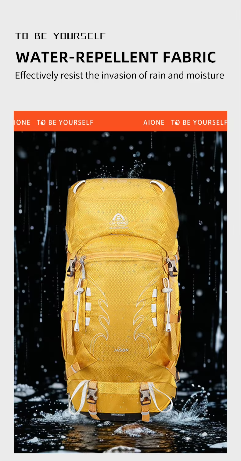 upgraded aione 40l (35l+5l) hiking backpack, mountain climbing camping backpack with sleeping bag compartment