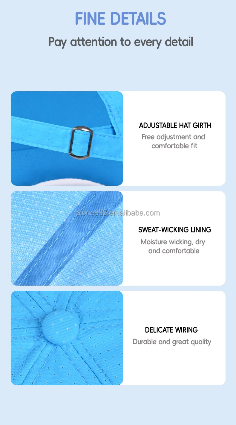 wholesale quick dry nylon sports cap lightweight taslon hat for tennis,golf,running,cycling,hiking