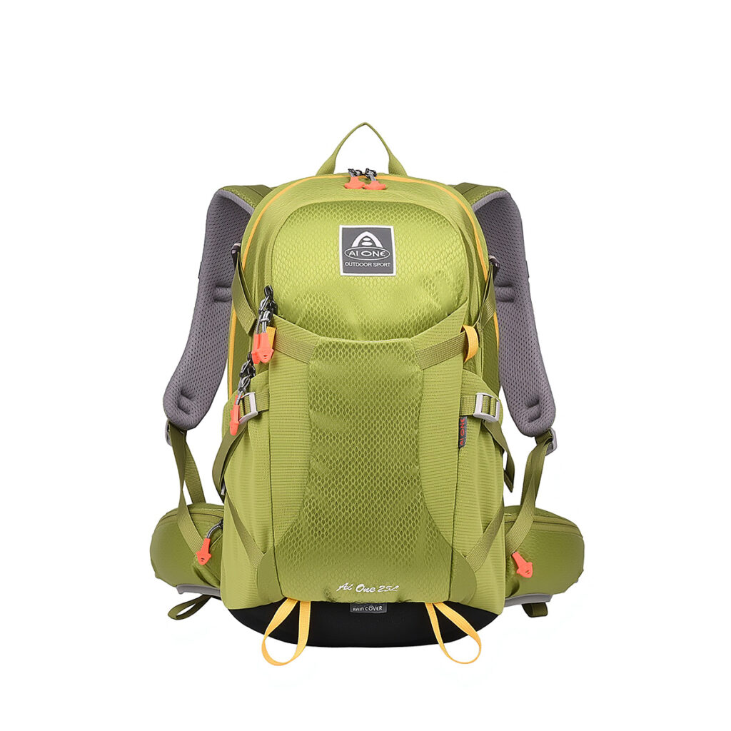 wholesale aione trendy 25l waterproof eco friendly hiking travel backpack portable frame design outdoor trekking