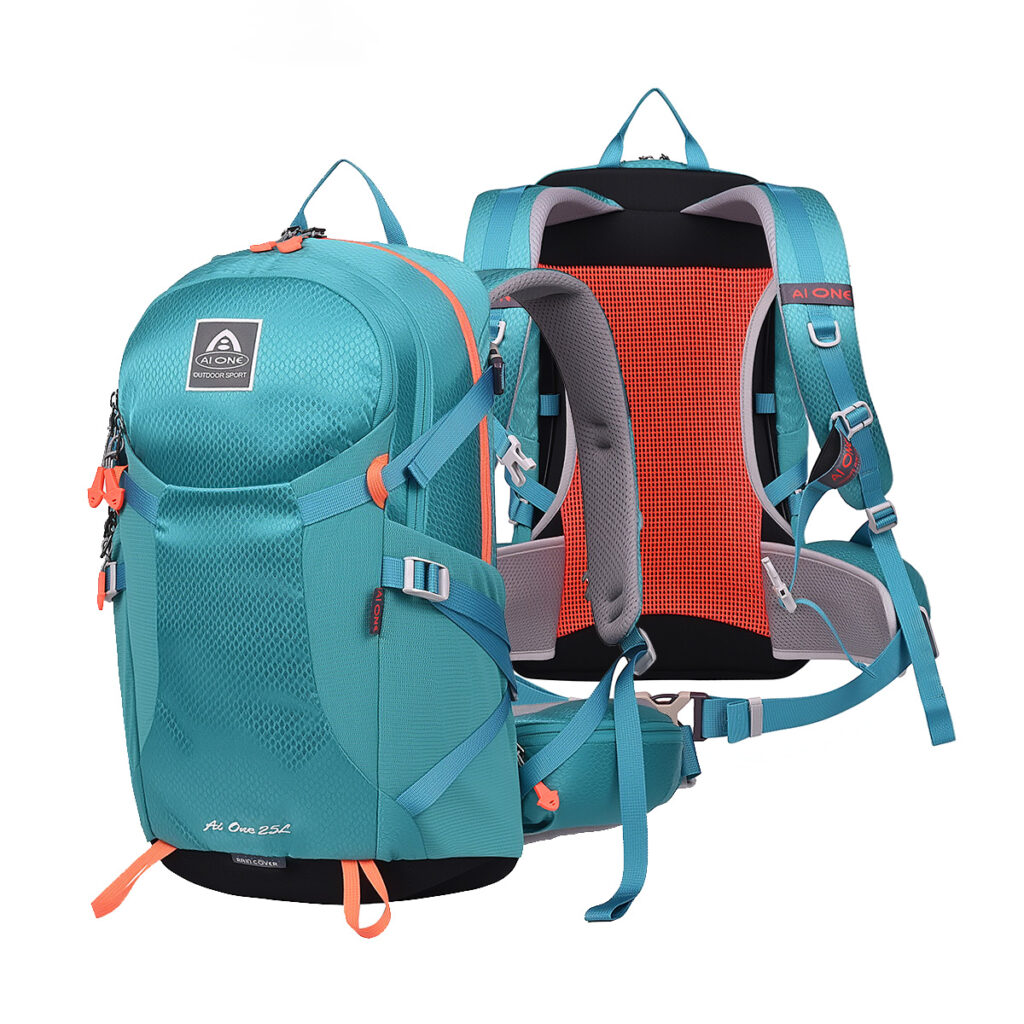 wholesale aione trendy 25l waterproof eco friendly hiking travel backpack portable frame design outdoor trekking