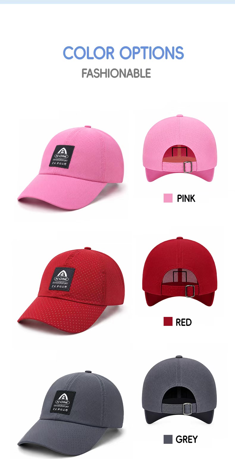 wholesale quick dry nylon sports cap lightweight taslon hat for tennis,golf,running,cycling,hiking
