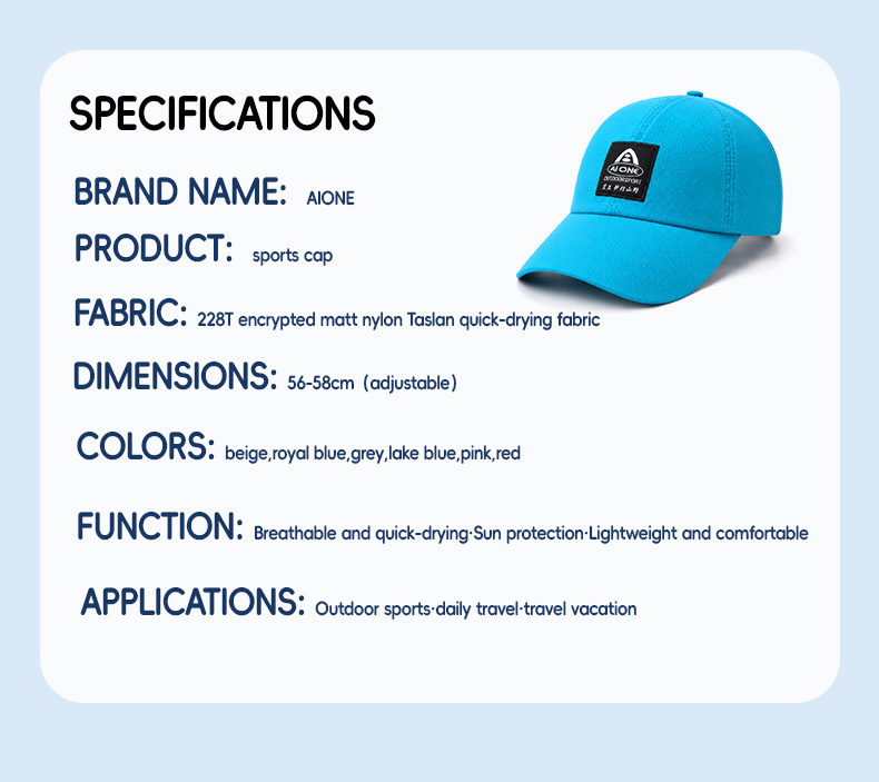 Wholesale Quick Dry Nylon Sports Cap Lightweight Taslon Hat for Tennis,Golf,Running,Cycling,Hiking wholesale quick dry nylon sports cap lightweight taslon hat for tennis,golf,running,cycling,hiking