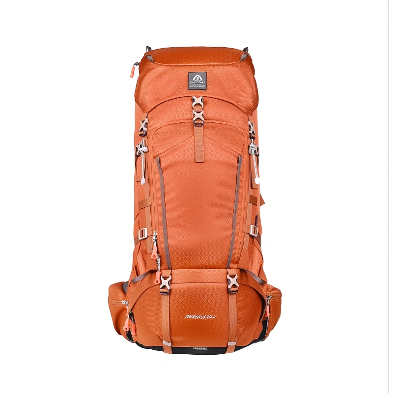 70L Hiking Backpack 2026 new arrival 70l large capacity external frame waterproof mountain backpack nylon high quality hiking backpack for outdoor