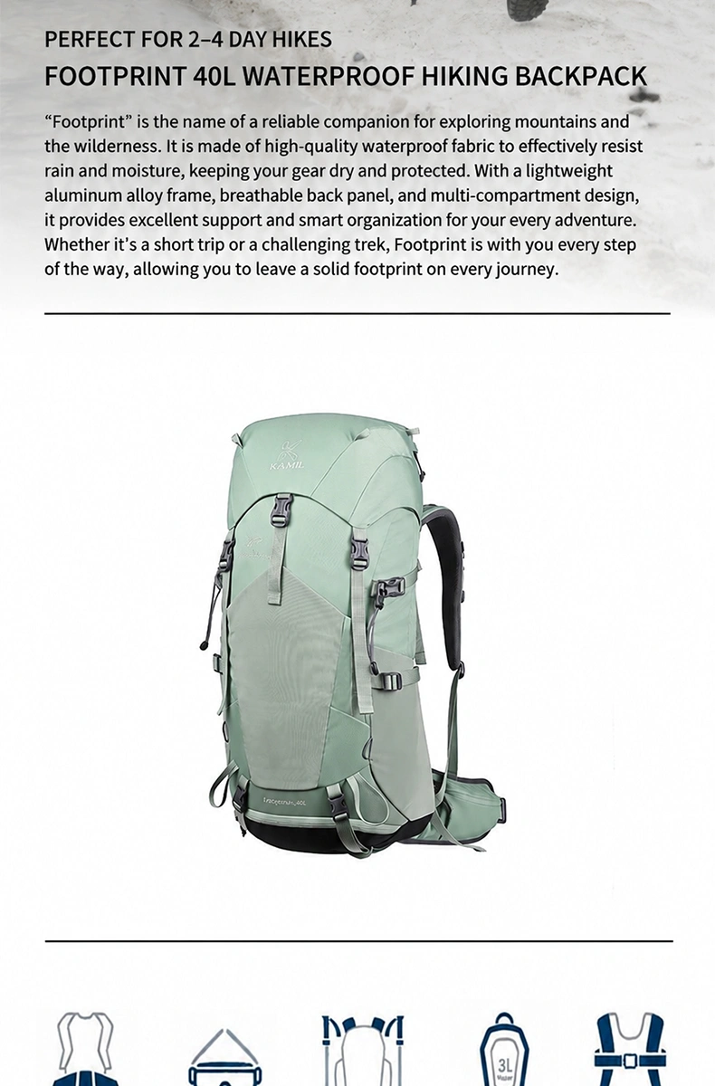 aione multifunctional 40l mountaineering outdoor sports travel hiking large capacity backpack kamil