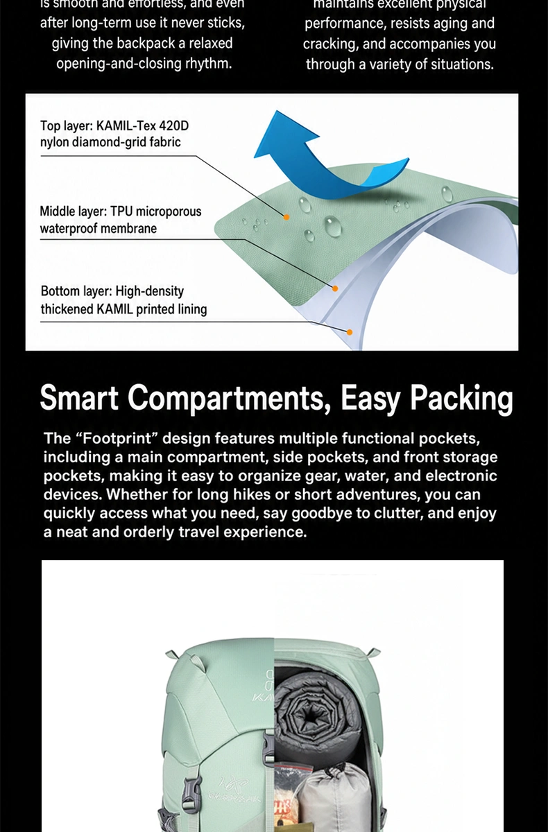 aione multifunctional 40l mountaineering outdoor sports travel hiking large capacity backpack kamil