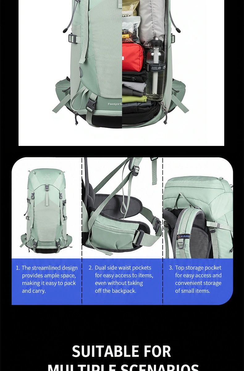aione multifunctional 40l mountaineering outdoor sports travel hiking large capacity backpack kamil